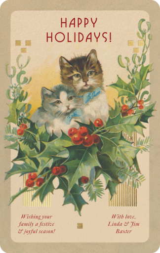 Vintage Whiskers - Holiday Card by John Derian