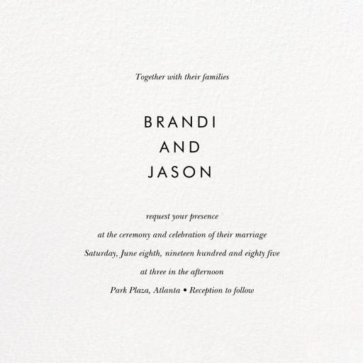 Heather and Lace (Photo Invitation) - Wedding Invitation by Rifle Paper Co. - Back