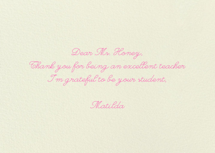 TYVM (Krista Perry) by Red Cap Cards - Back