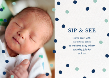 Painted Spots (Photo) - Sip and See Invitation by Sugar Paper