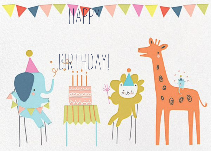 Jungle Birthday Bash (Greeting) - Birthday Card by Little Cube