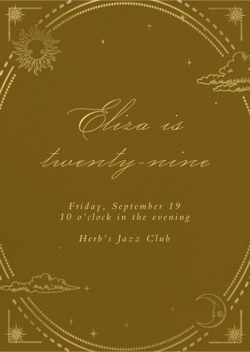 Golden Solstice - Birthday Invitation by Inquisited