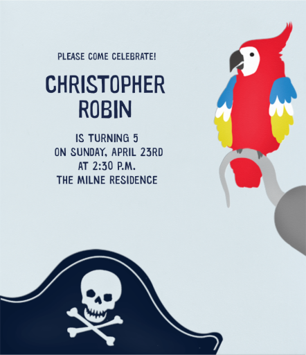 Parrot and a Pirate by Paperless Post