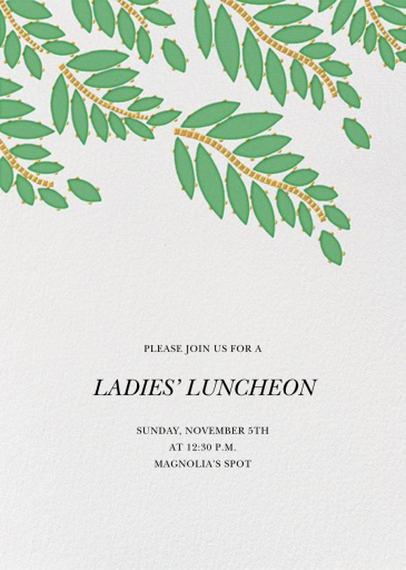 Cabochon Leaves - Get-Together Invitation by Oscar de la Renta