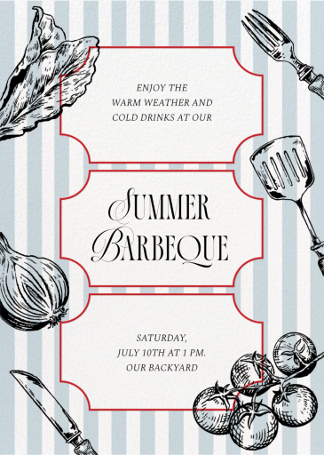 Barbecue Ingredients - Summer Party Invitation by Paperless Post