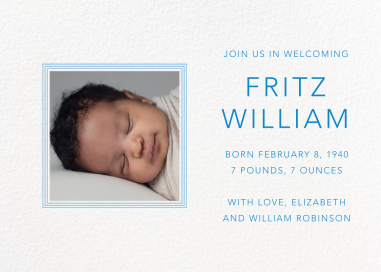 Square Frame - Birth Announcement by Paperless Post