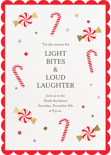 Candy Cane Delight - Christmas Party Invitation by Meri Meri