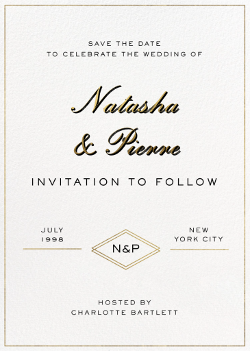 Double Diamond (Customizable Template) - Save the Date by Paperless Post