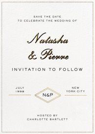 Double Diamond (Customizable Template) - Save the Date by Paperless Post