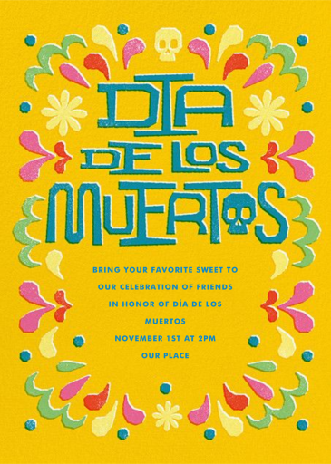 Amarillo - Día de los Muertos Invitation by Paperless Post
