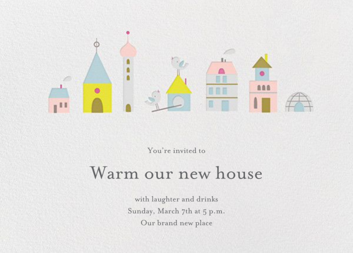 Birdie's Town (Horizontal) - Celebration Invitation by Little Cube