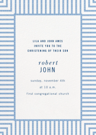 Seersucker Stripe - Religious Invitation by kate spade new york