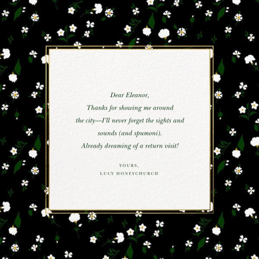 Tossed Daisies - Thank You Card by Oscar de la Renta