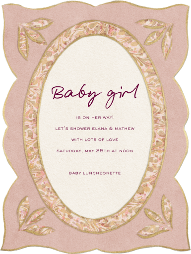 Ornate Pendant - Baby Shower Invitation by Fin Fellowes