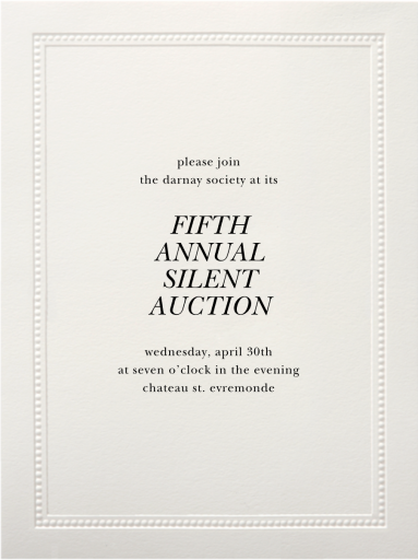 Corinthian Embossed Border by Paperless Post