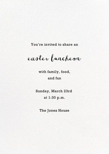 Mr. Bun - Easter Invitation by Paperless Post - Back