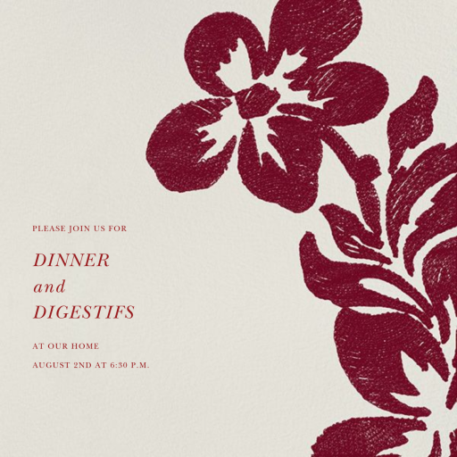 Flora - Dinner Party Invitation by Oscar de la Renta