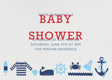 Day at the Marina - Baby Shower Invitation by Jonathan Adler