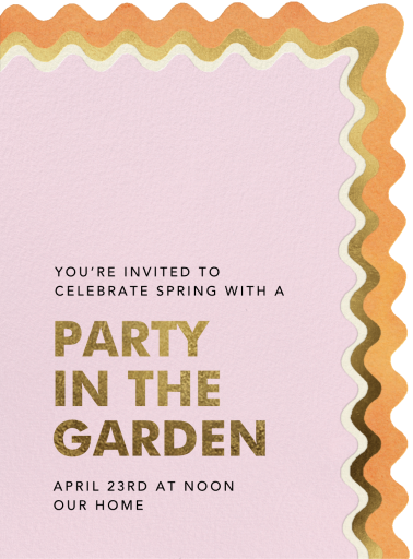 Wiggly Squiggle - Spring Party Invitation by Paperless Post