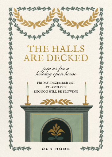 Holiday Hearth - Holiday Party Invitation by Martha Stewart