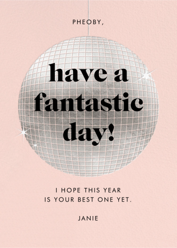 Sparkly Disco Ball - Birthday Card by Paperless Post
