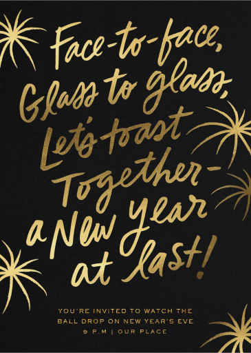 Midnight Poem - New Year's Eve Invitation by Cheree Berry Paper & Design