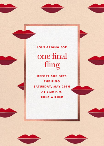 Two-Tone Lips - Invitation by kate spade new york