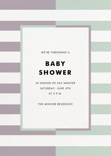 Colorblocked Stripes - Baby Shower Invitation by kate spade new york