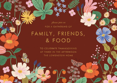 Strawberry Fields Frame - Thanksgiving Invitation by Rifle Paper Co.