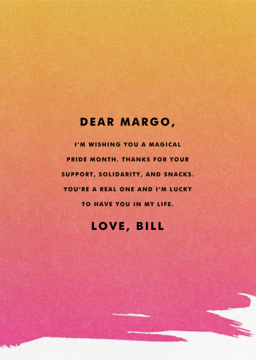 Gradient Painted - Pride Card by Paperless Post