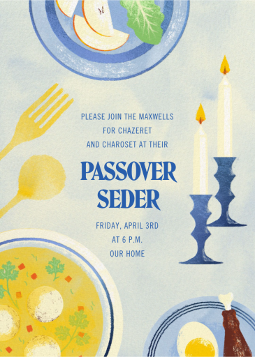 Seder Scene - Passover Invitation by Paperless Post