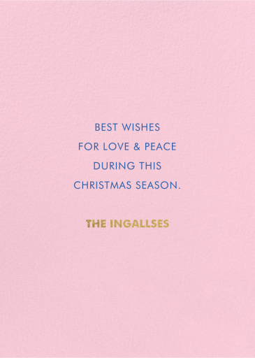 Peaceful Planet - Holiday Card by Carolyn Suzuki Studio - Back