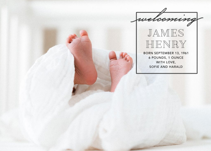 Welcome Window - Announcement by Paperless Post