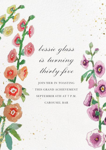 Delphinium - Invitation by Happy Menocal