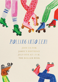 Roller Skates - Birthday Invitation by Mr. Boddington's Studio