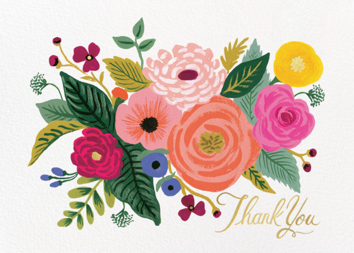 Juliet Rose Thank You - Thank You Card by Rifle Paper Co.