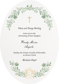 Graceful Garland - Baptism & Christening Invitation by Paperless Post