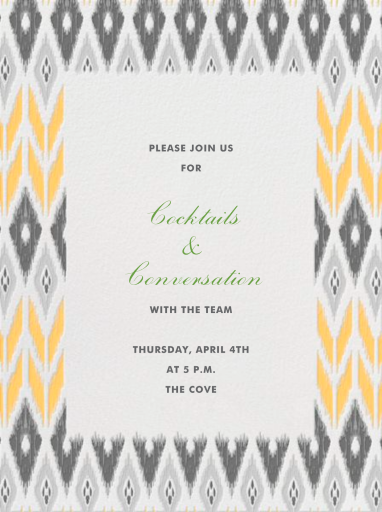 Ikat - Cocktail Party Invitation by paperless_post