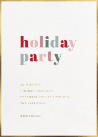 Holiday Party Lettering by Sugar Paper