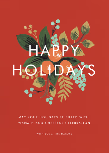 Orange Cluster - Business Holiday Card by Rifle Paper Co.