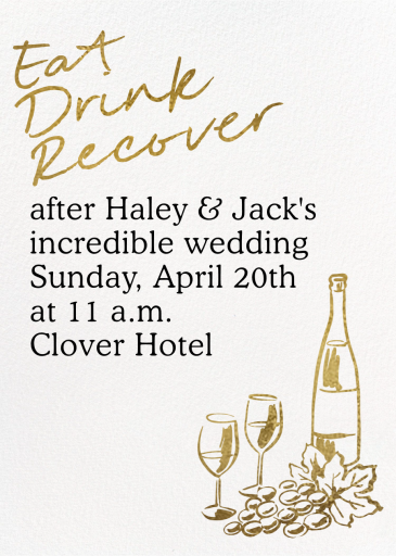 Vino Toast - Wedding Brunch Invitation by Paperless Post