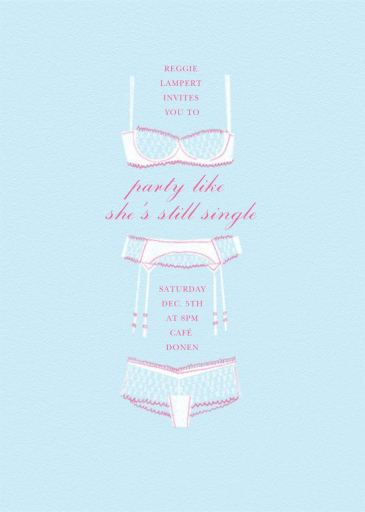 Underthings - Bachelorette Party Invitation by Paperless Post