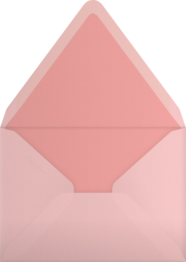 Pink Ribbon Border Invitation Envelope