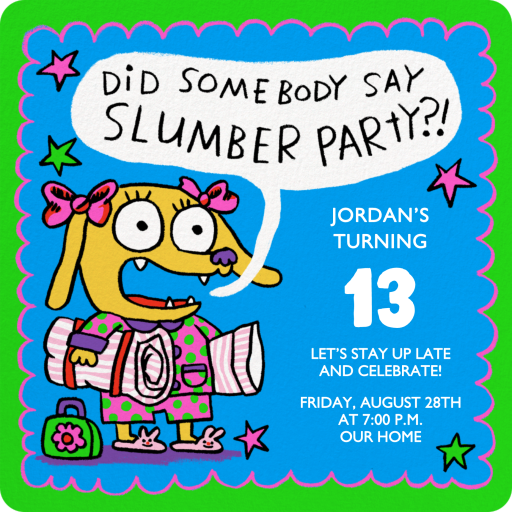 Did You Say Slumber Party - Invitation by Gentle Thrills