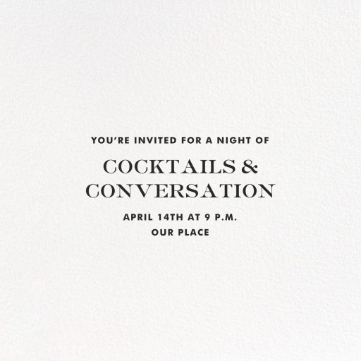 Pop Fizz Clink (Square) - Launch Party Invitation by kate spade new york - Back