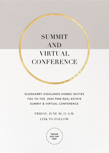 Metallic Circle - Conference Invitation by Paperless Post
