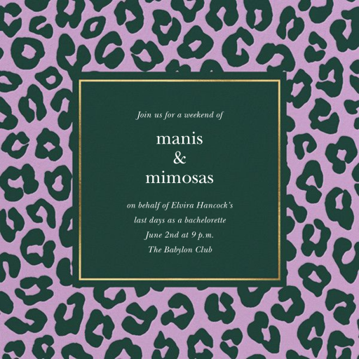 Leopard - Bachelorette Party Invitation by kate spade new york