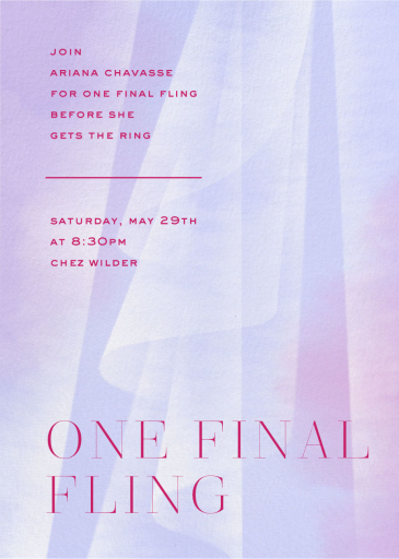 Veiled - Bachelorette Party Invitation by Paperless Post