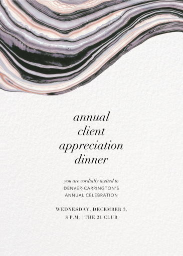 Marbleized (Invitation) - Alumni Event Invitation by Kelly Wearstler