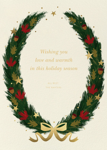 Starry Wreath - Holiday Card by paperless_post